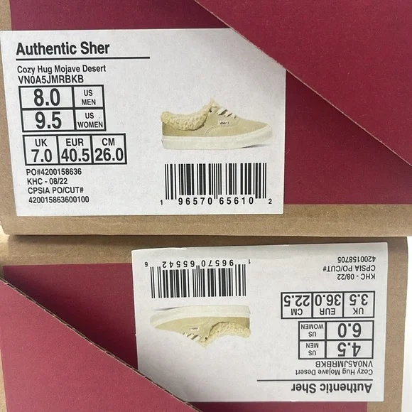 Vans WMNS Tan Fleece-Lined Sneakers Authentic Sherpa
Cozy Hug Mojave Desert - Picture 16 of 16